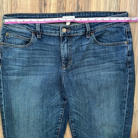 Eileen Fisher Light Wash Skinny Jeans Size 12 - Picture 6 of 9